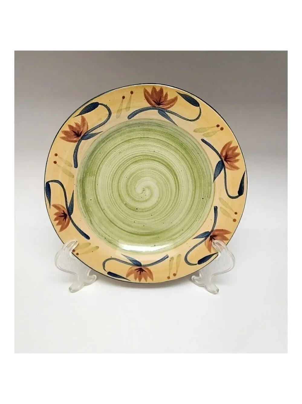 Pier 1 Elizabeth Hand Painted Multicolor Yellow Dinnerware Set
